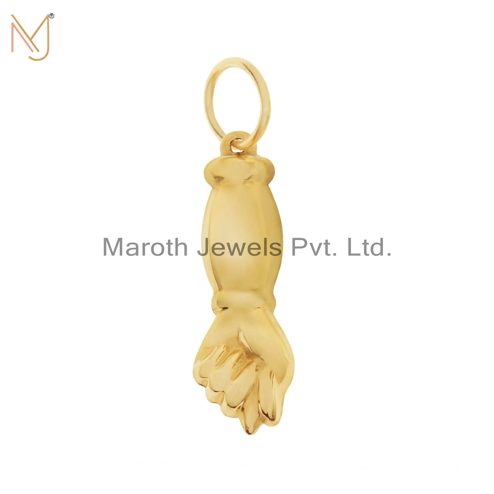 925 Silver Gold Vermeil Figa Hand Charms Pendant Jewelry Manufacturer