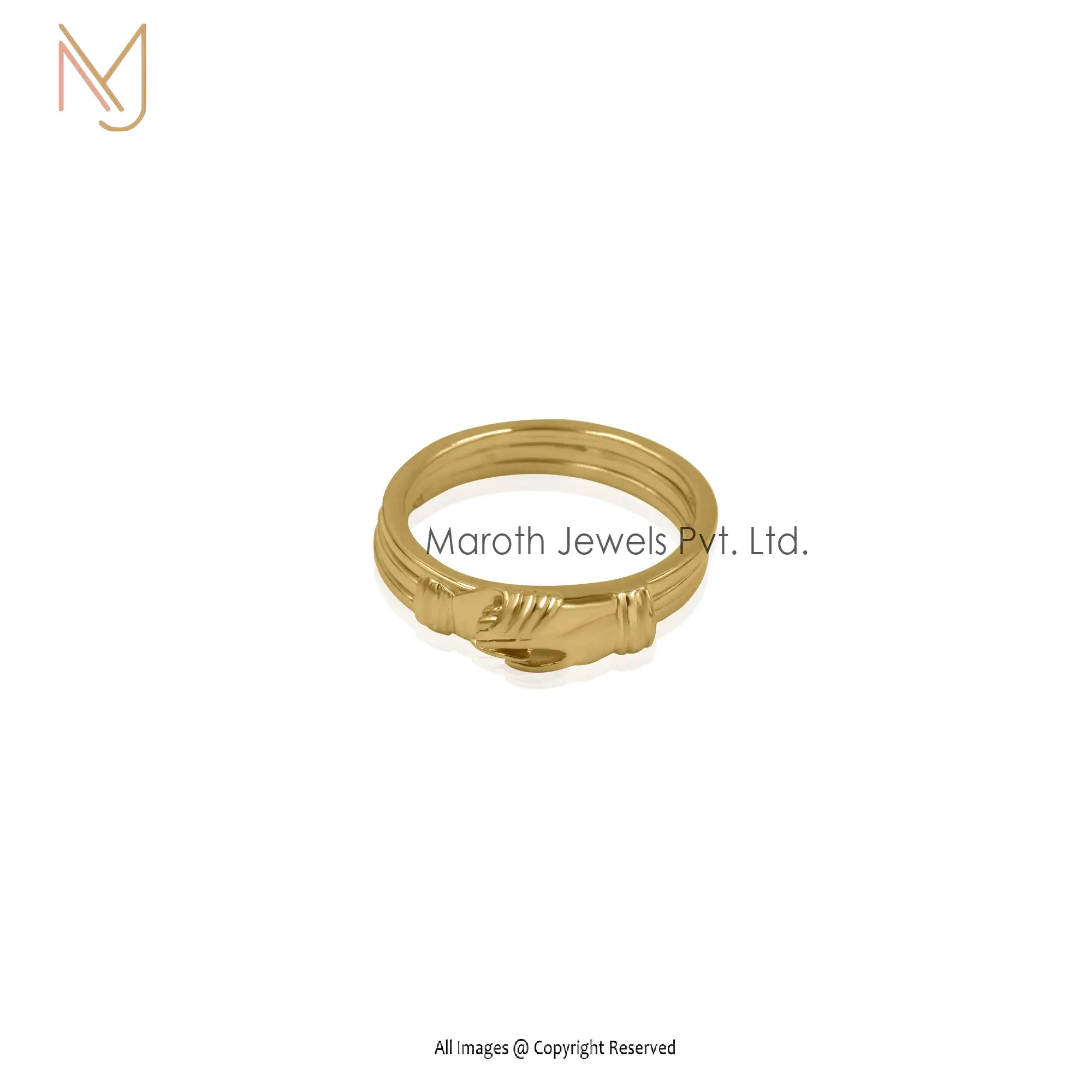 14K Yellow Gold Couple Ring Jewelry Manufacturer