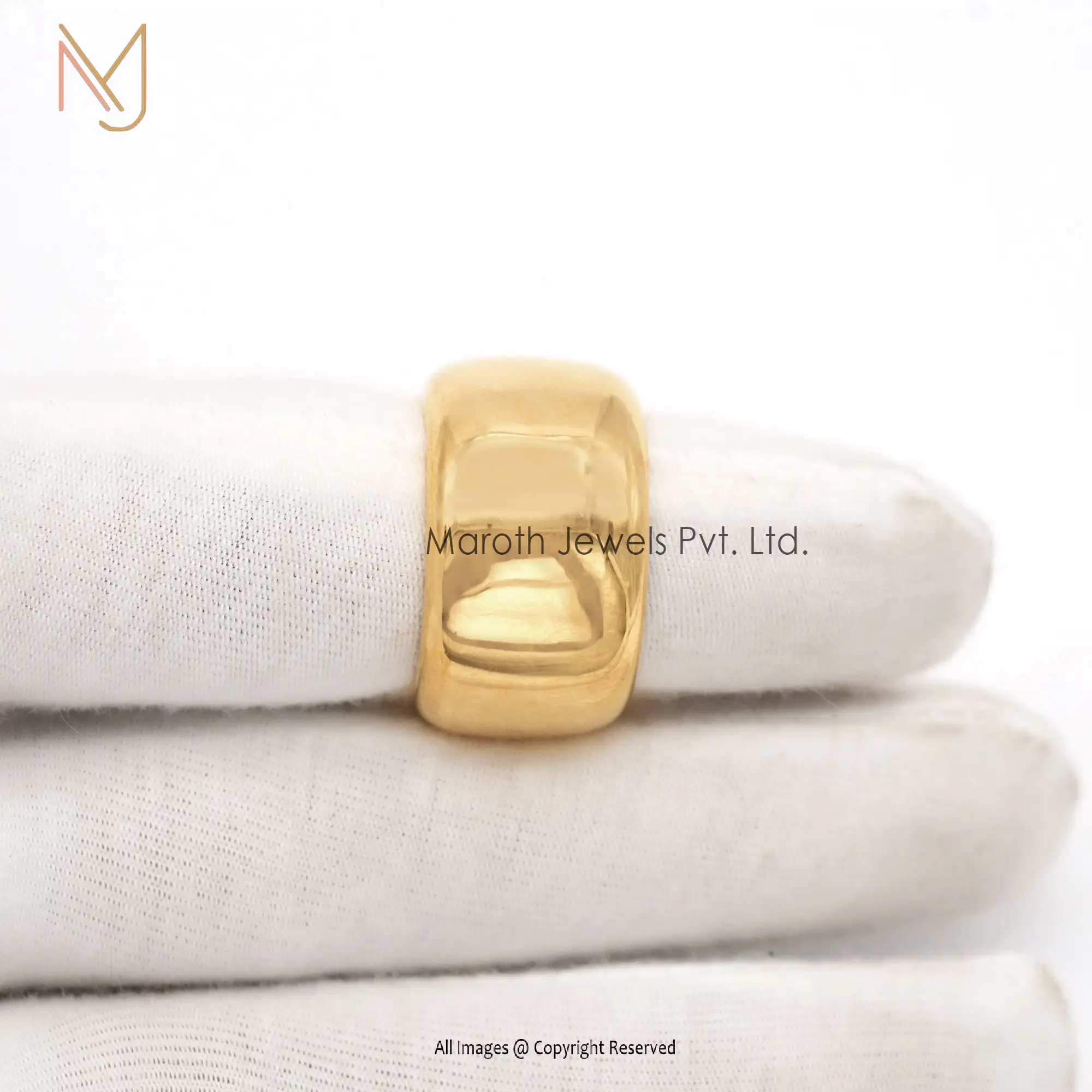 14K Solid Yellow Gold Band Rings Jewelry Manufacturer