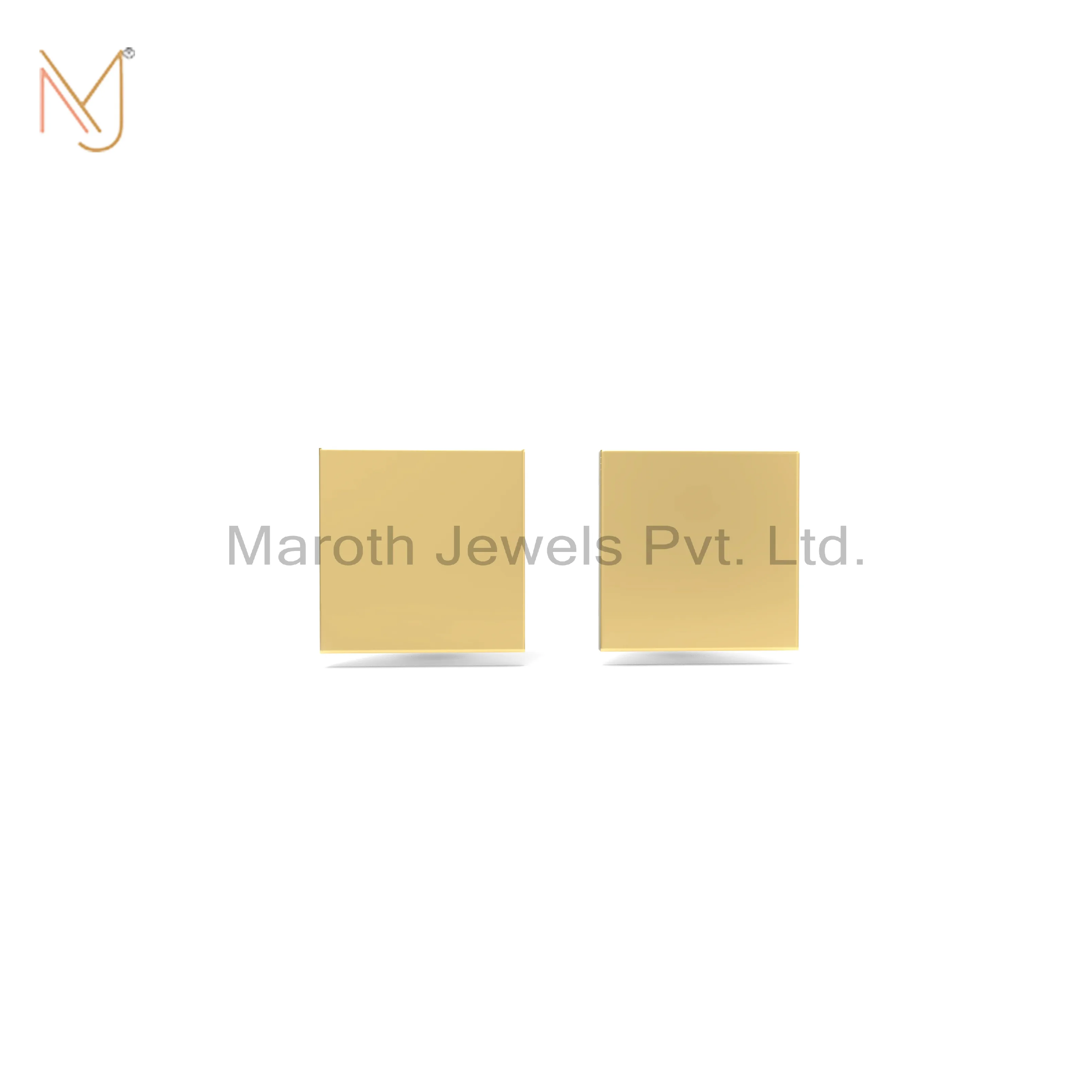 14K Solid Yellow Gold Stud Earring Jewelry Manufacturer