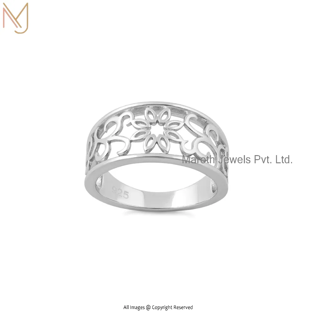 925 Sterling Silver Vines Flower Ring Manufacturer