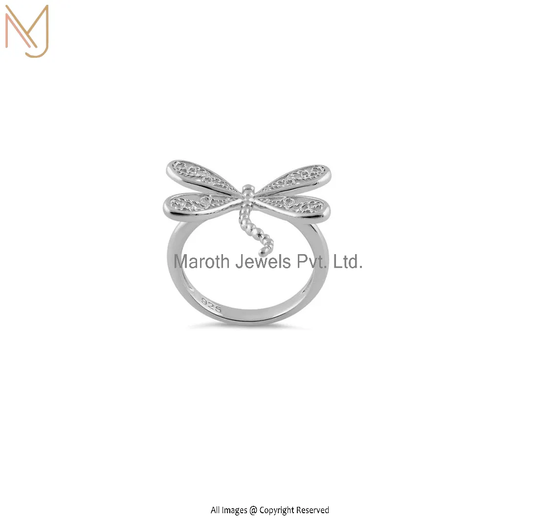 92.5 Sterling Silver Dragonfly Ring Jewelry Supplier