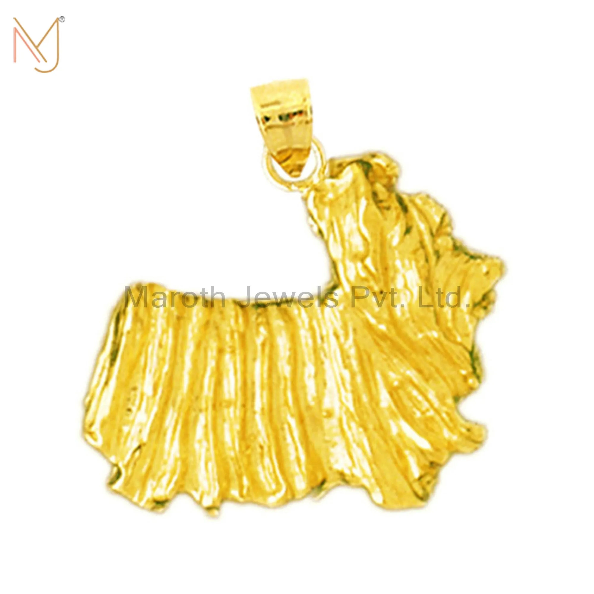 Wholesale 925 Sterling Silver Gold Vermeil Yorkshire Terrier Charm Pendant Jewelry