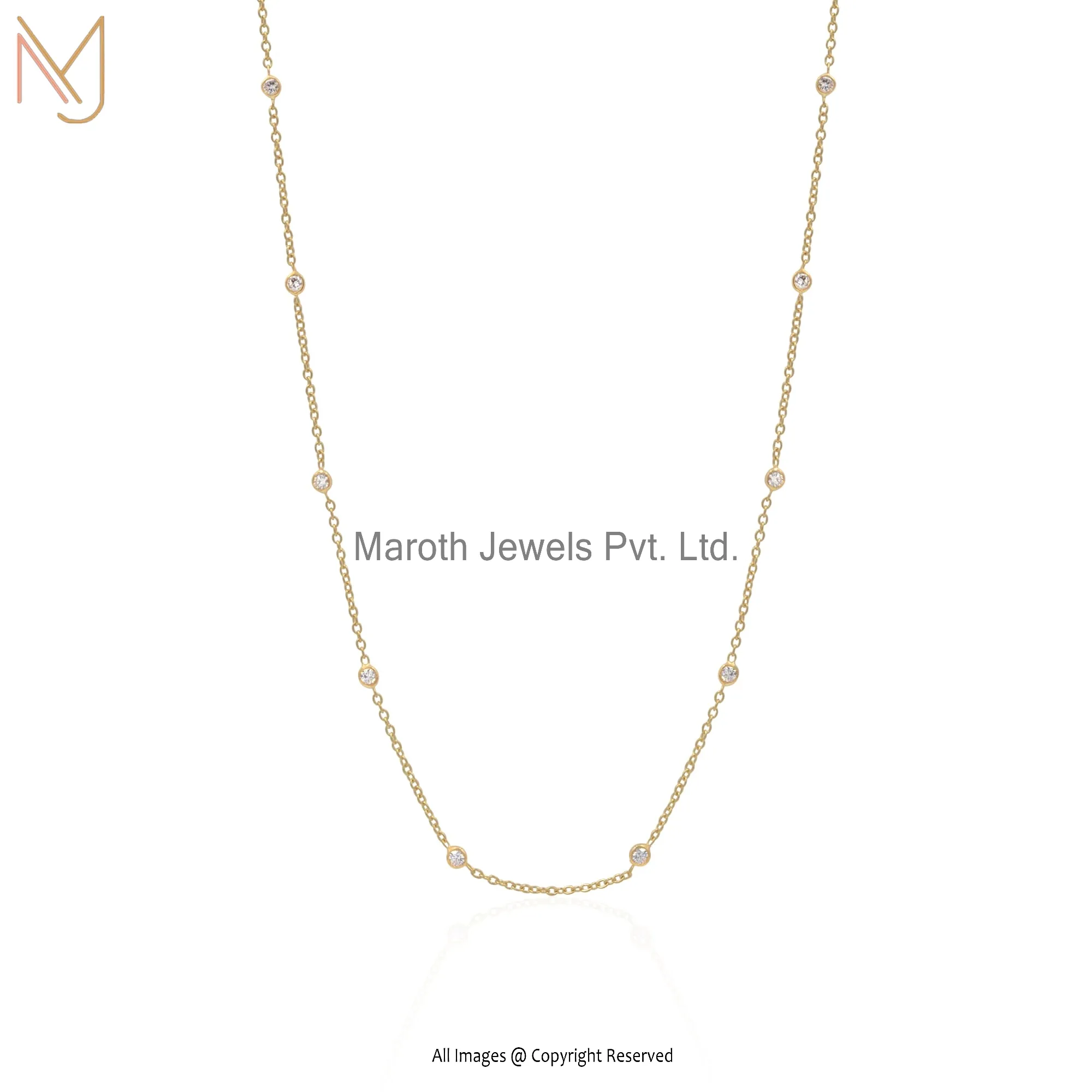 925 Sterling Silver Yellow Gold CZ Chain With Intimo Logo As Tag Necklace Custom Jewelry