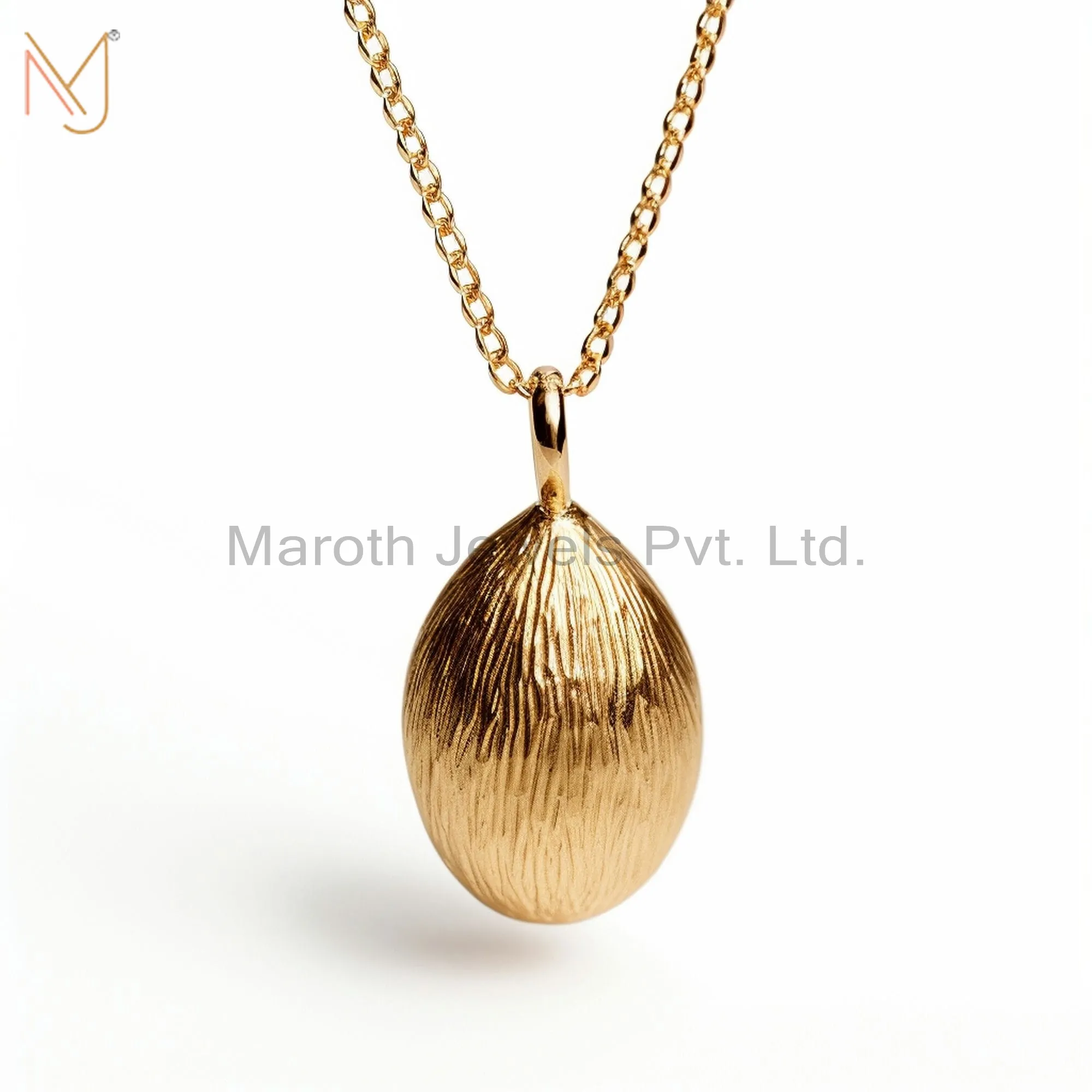 Wholesale 925 Sterling Silver Yellow Gold Plated Coconet Pendant Jewelry