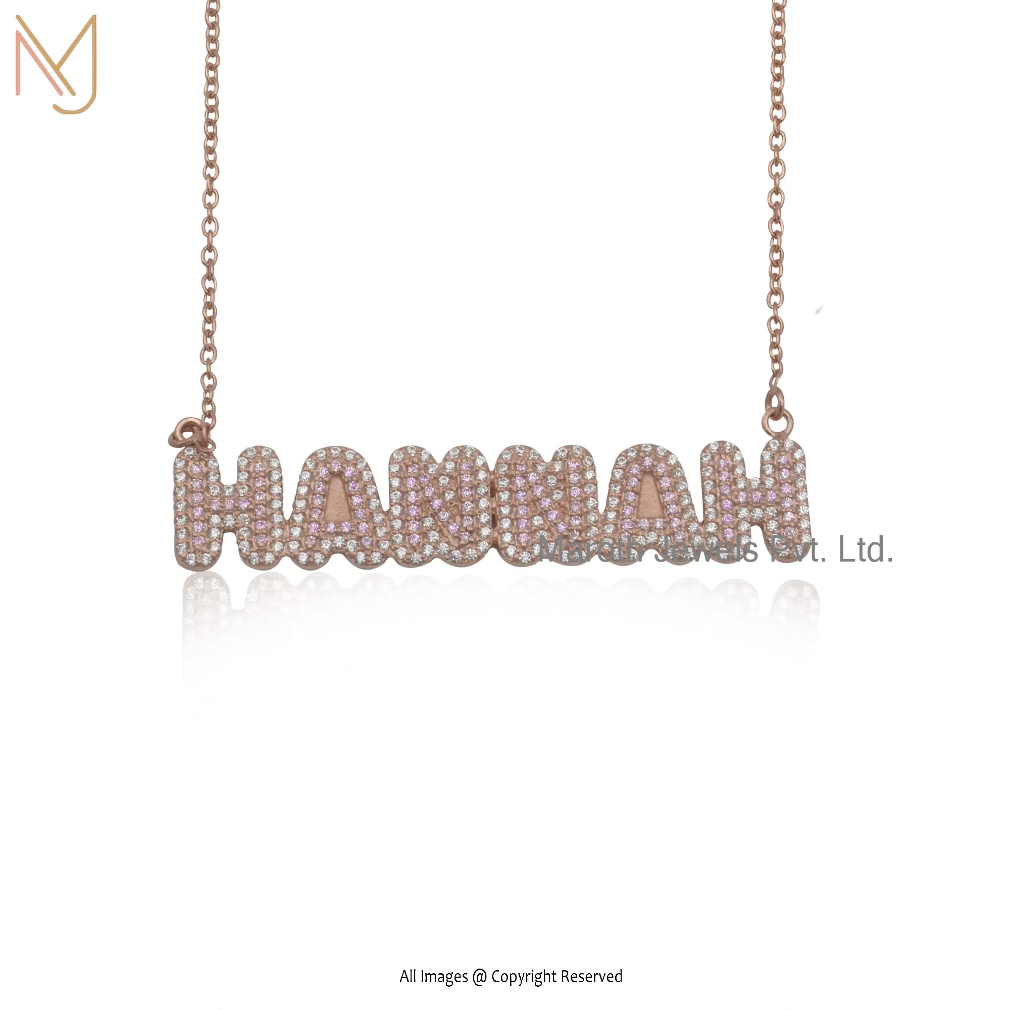 925 Sterling Silver Nameplate Chain Necklace Jewelry Manufacturer