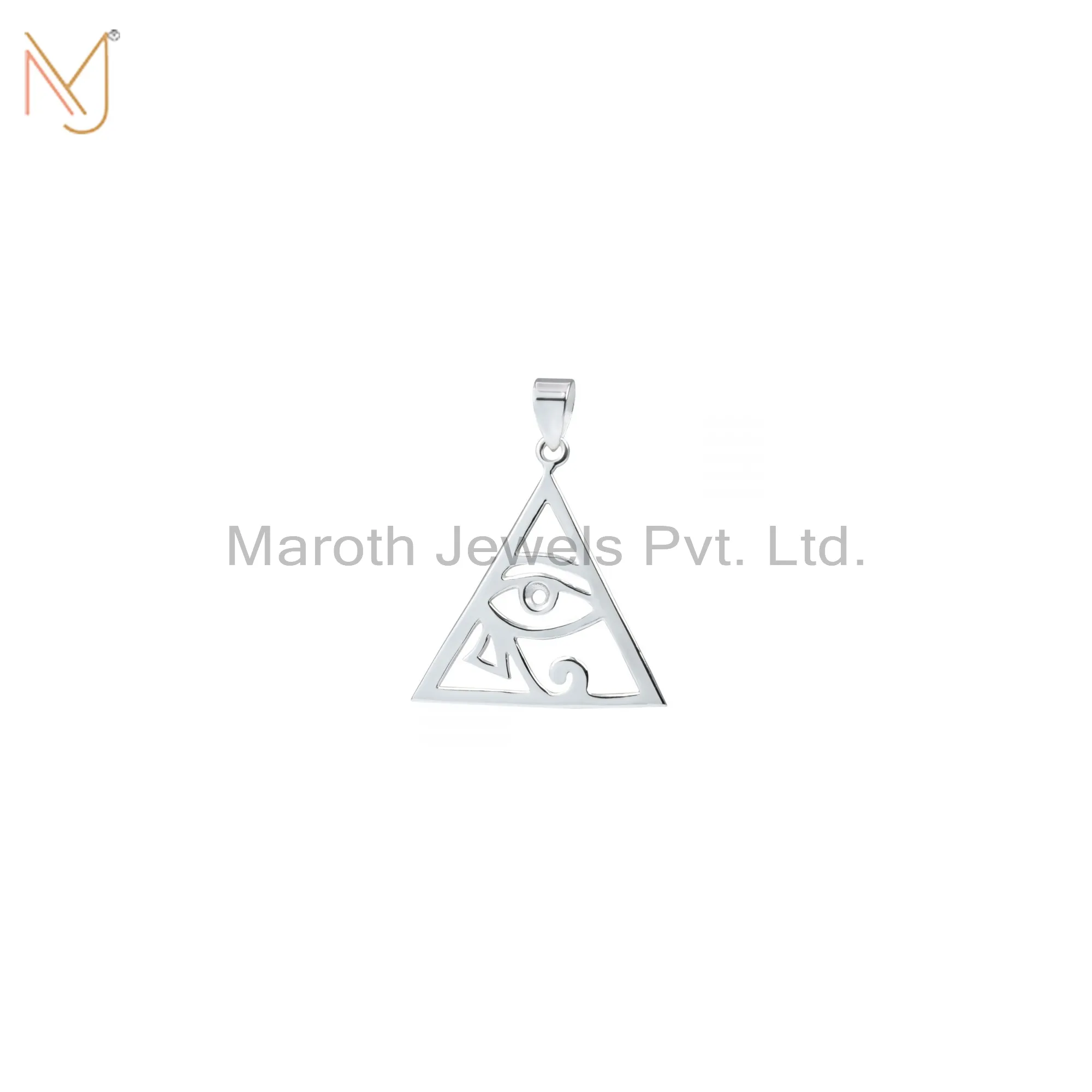 925 Natural Silver All Seeing Eye Charm Pendant Jewelry Supplier