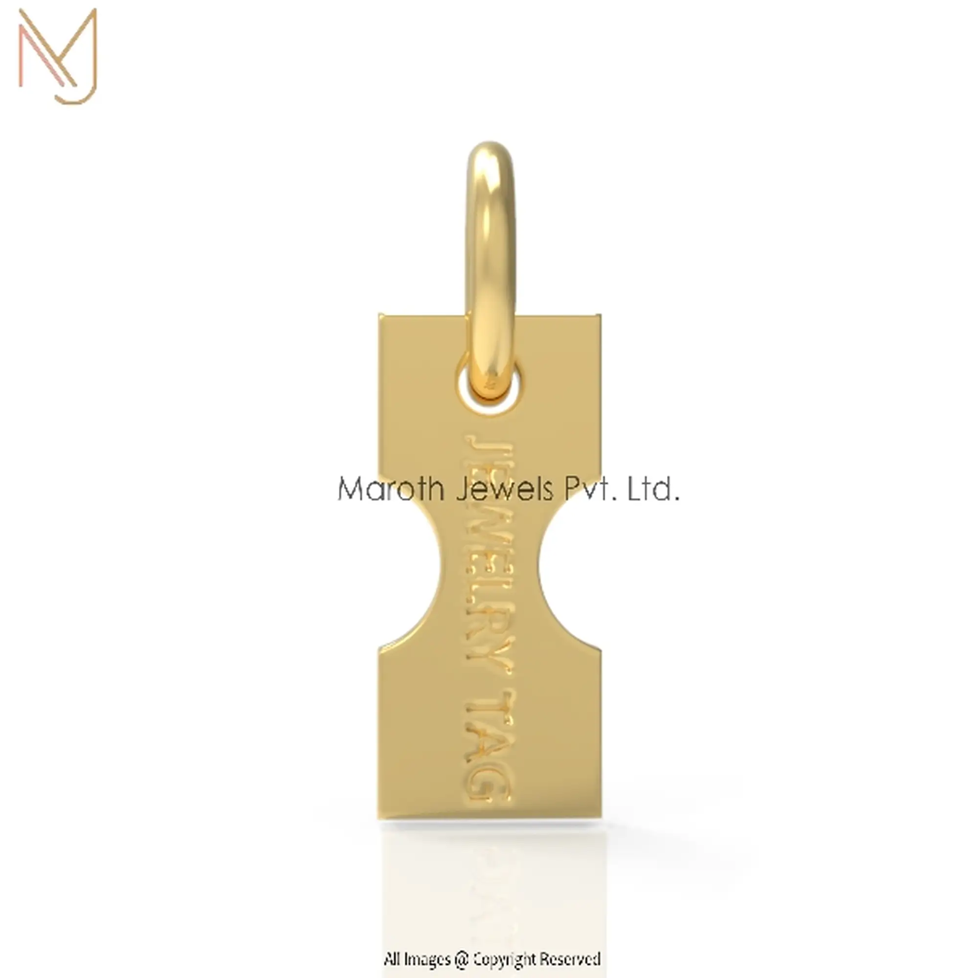 Private Label 925 Silver Yellow Gold Plated Puzzle TAG Pendant