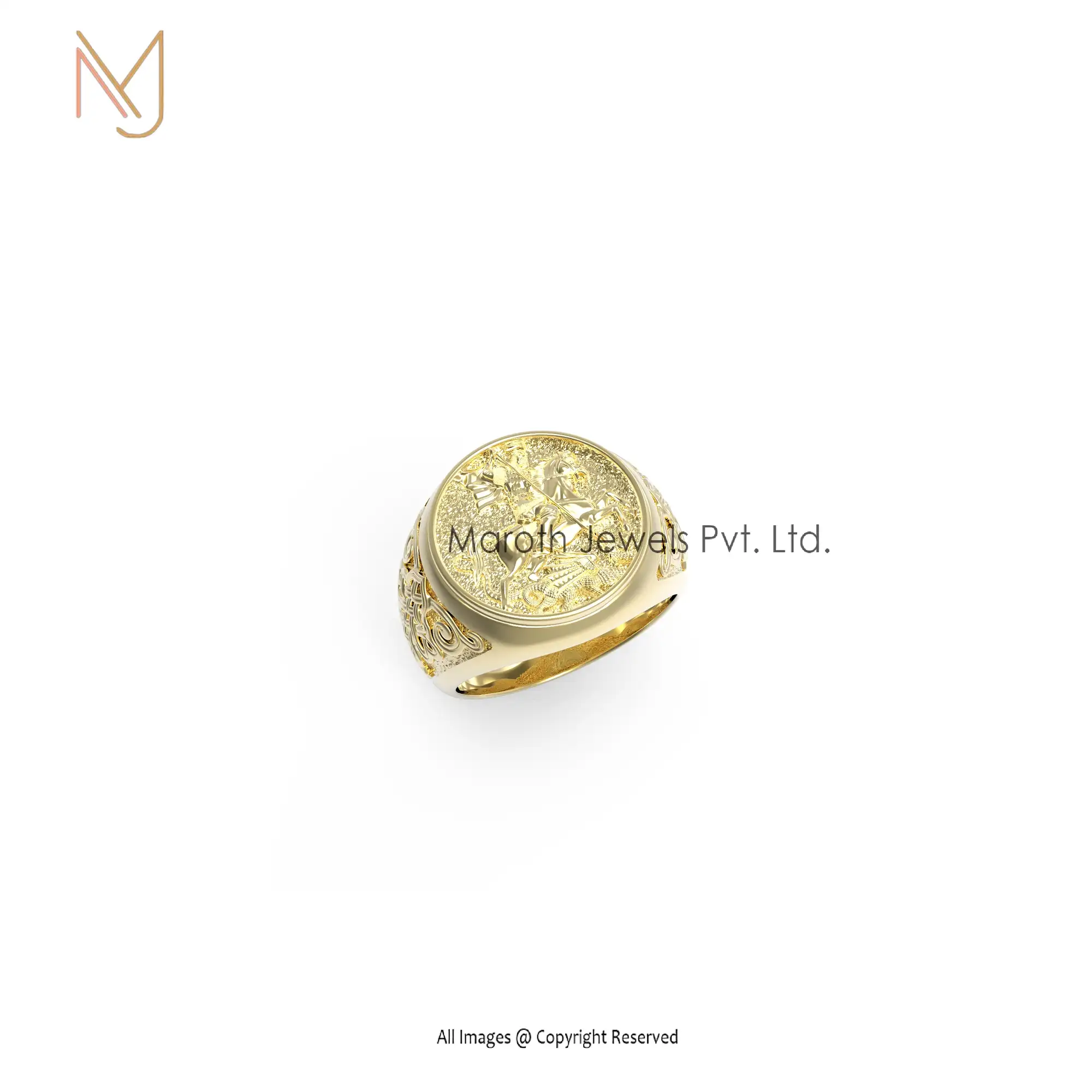 925 Silver Yellow Gold Plated Designer Ring Jewelry Manufacturer