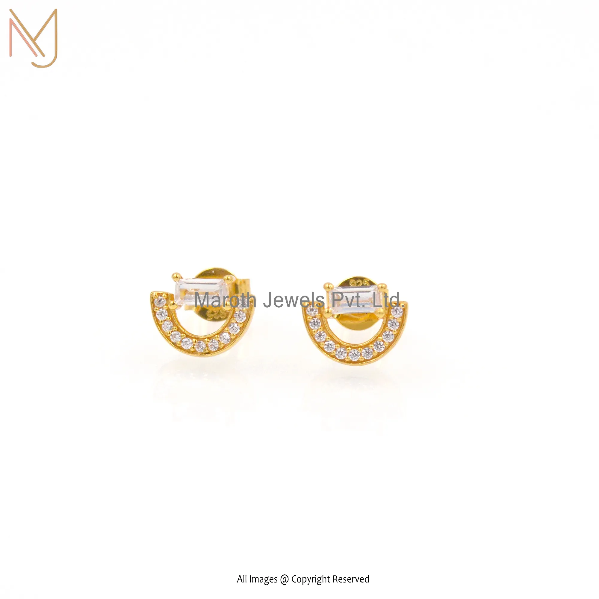 14k Yellow Gold Mickey Mouse Earrings Manufacturer