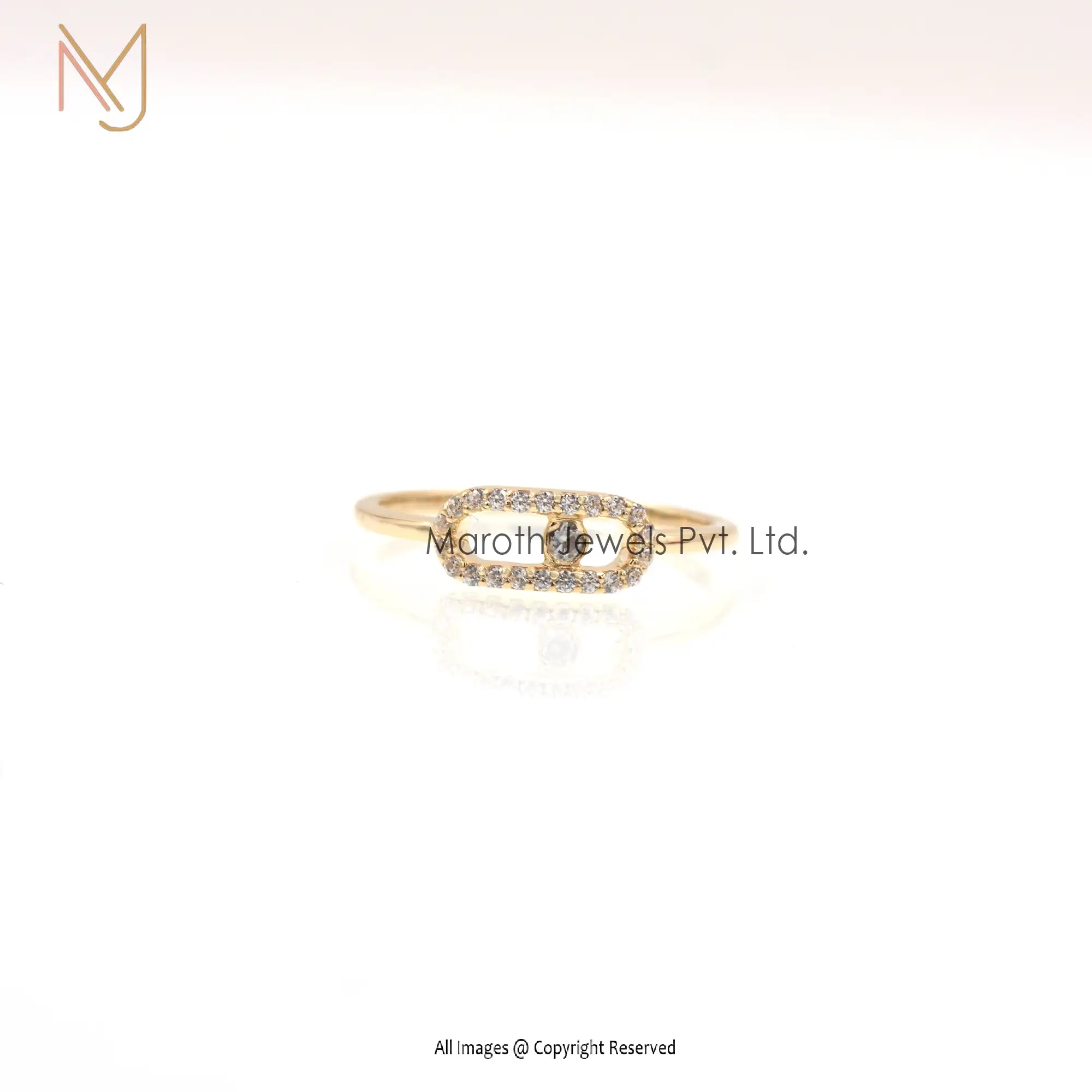 925 Silver Natural Silver Cubic Zirconia Band Ring Manufacturer