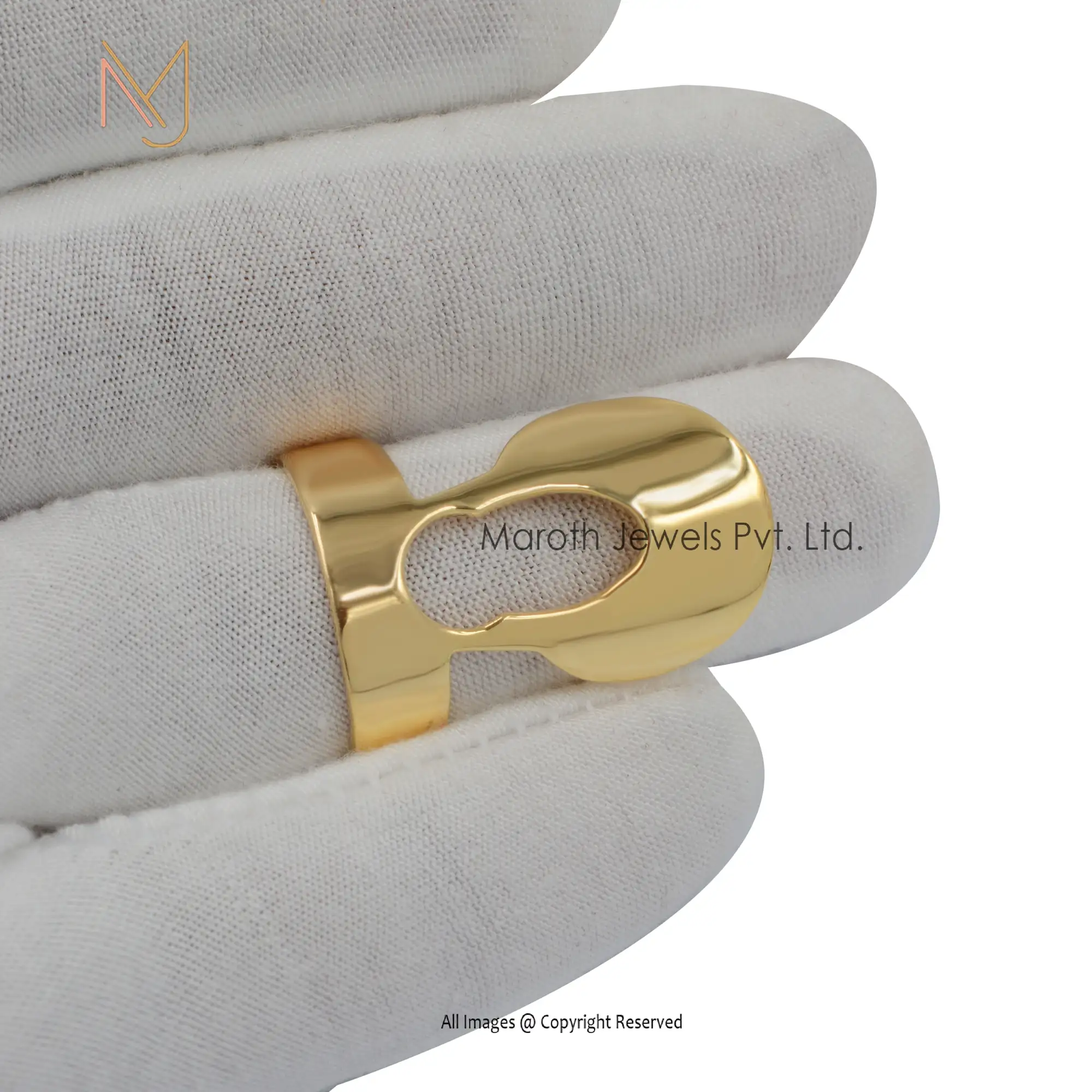 925 Silver Yellow Gold Plated Minimalist Ring Jewelry Manufacturer