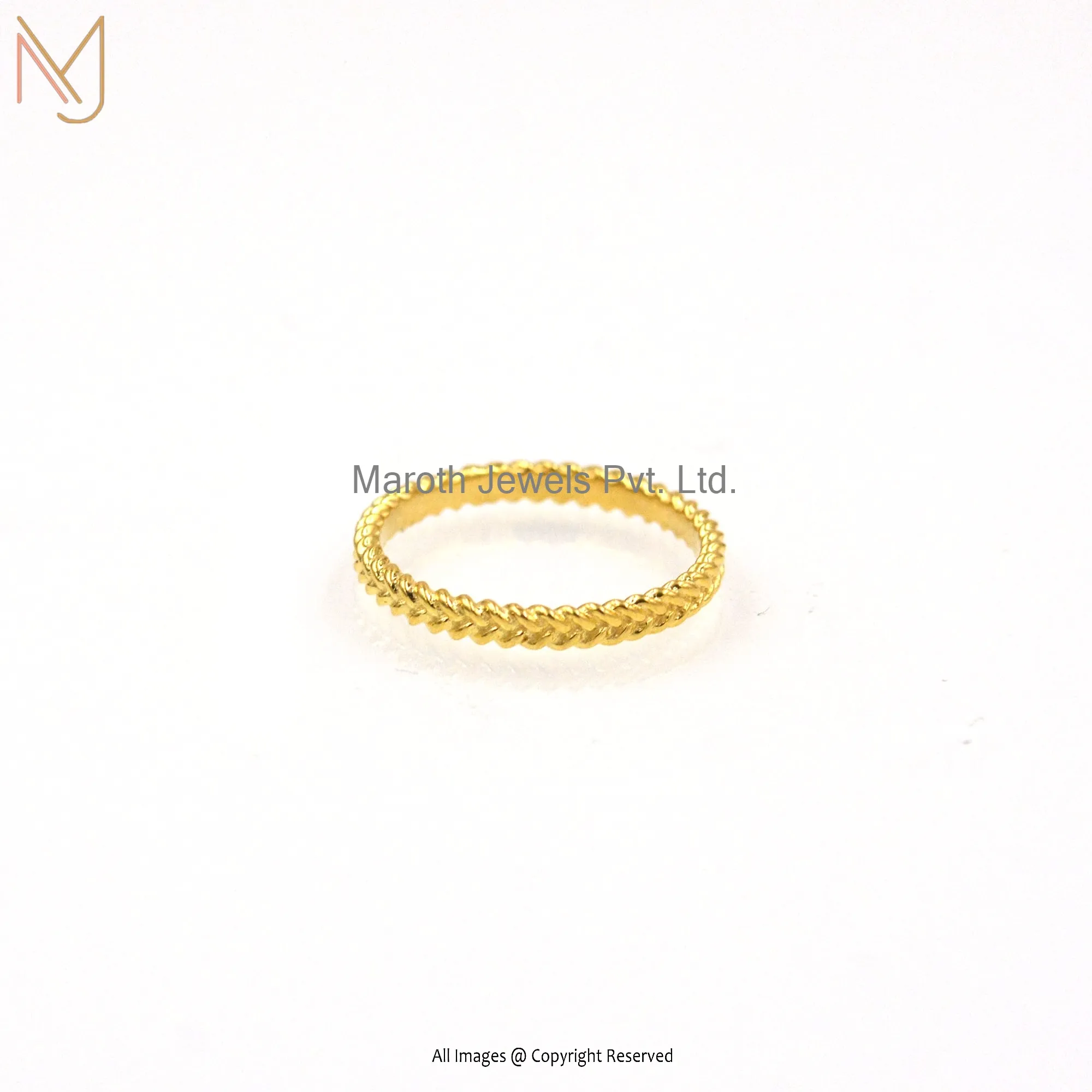 925 Silver Yellow Gold 2.5 Micron Gold Plated Ring Manufacturer