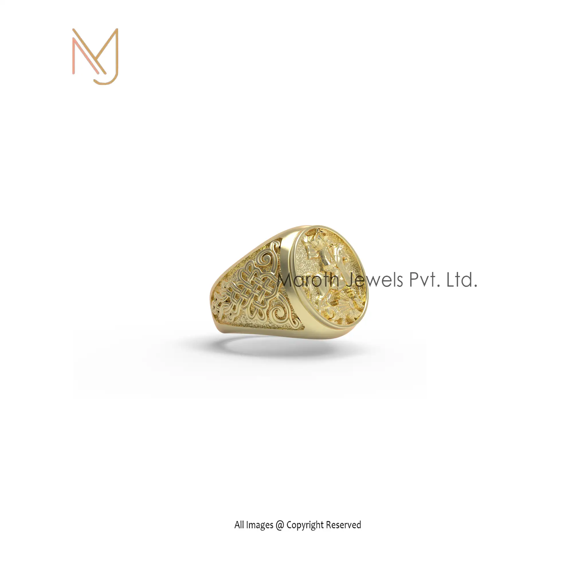 14K Yellow Gold Designer Ring Jewelry Manufacturer