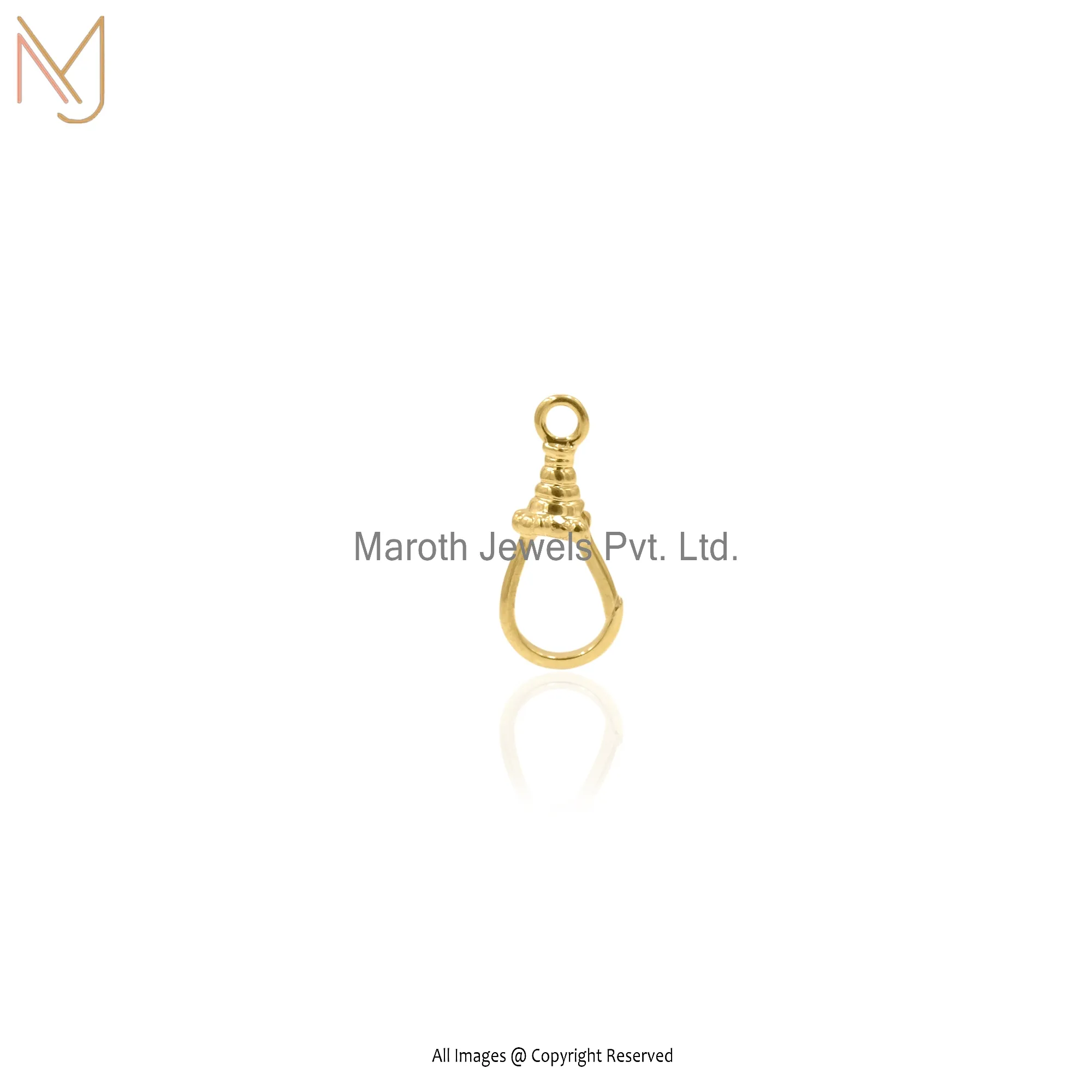 925 Sterling Silver Yellow Gold Plated Spring Lock Jewelry Manufacturer