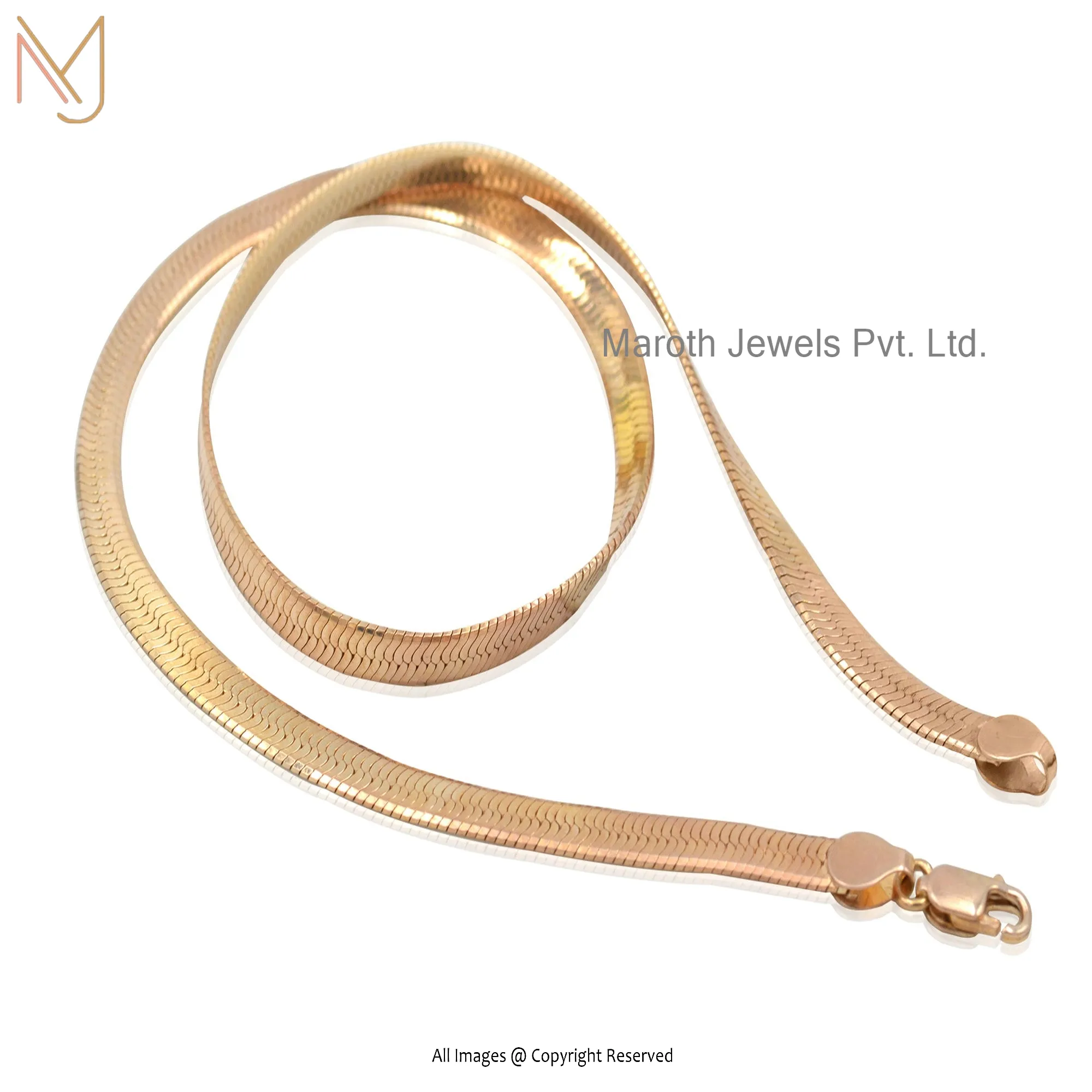 14K Yellow Gold Snake Chain Jewelry Manufacturer