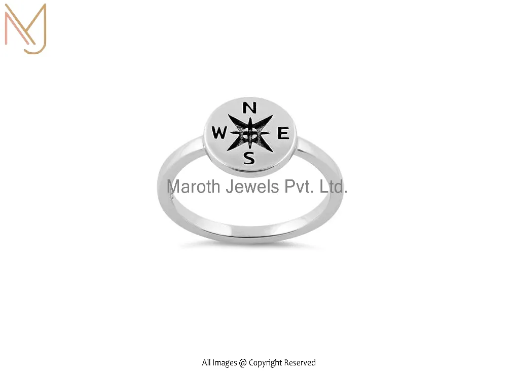 925 Sterling Silver Compass Ring Manufacturer