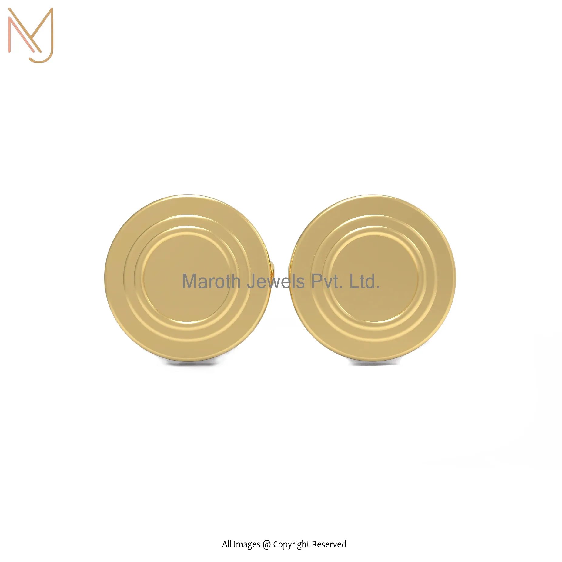 14k Yellow Gold Cufflink Manufacturer