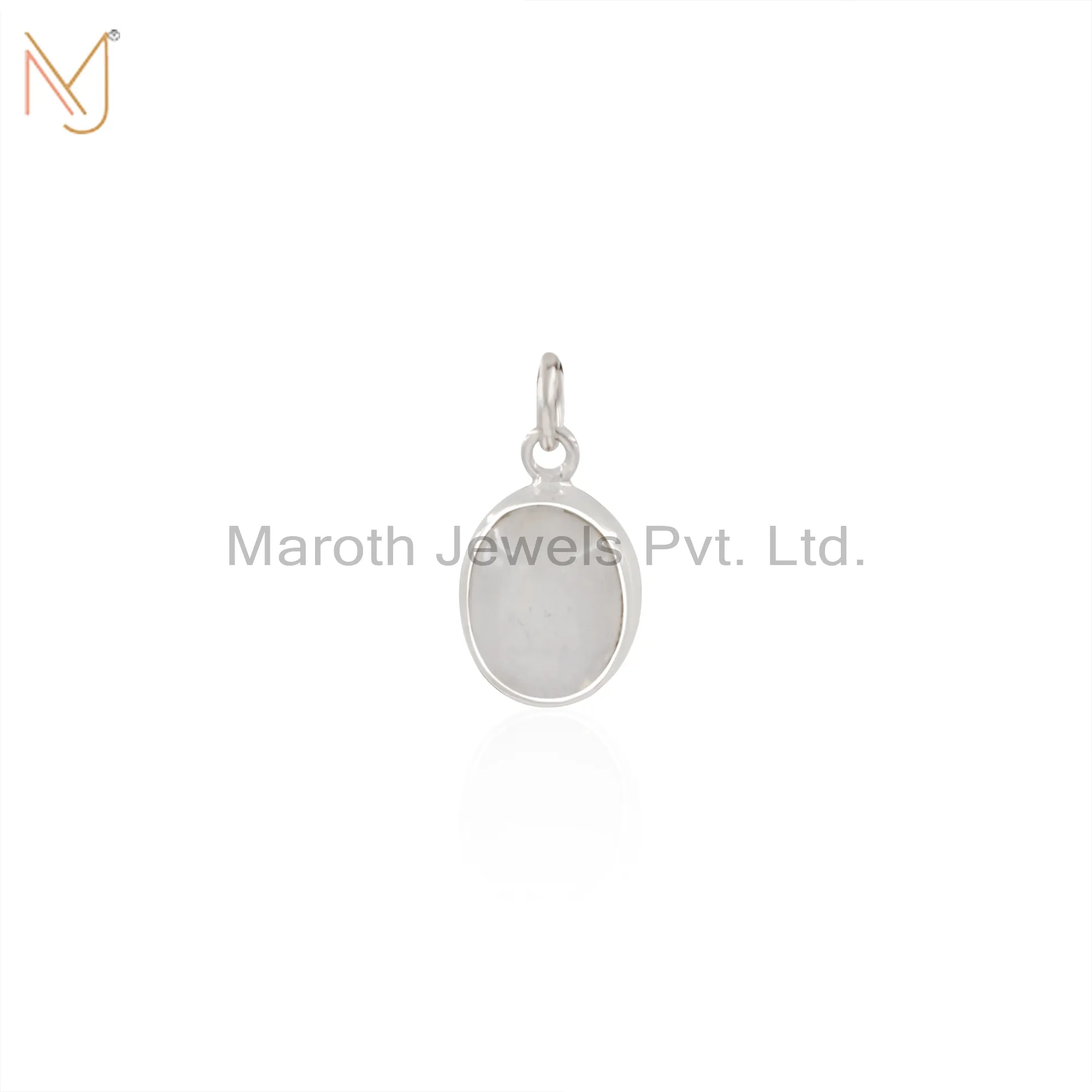 925 Silver Natural Silver Plated Moonstone Pendant Jewelry Supplier