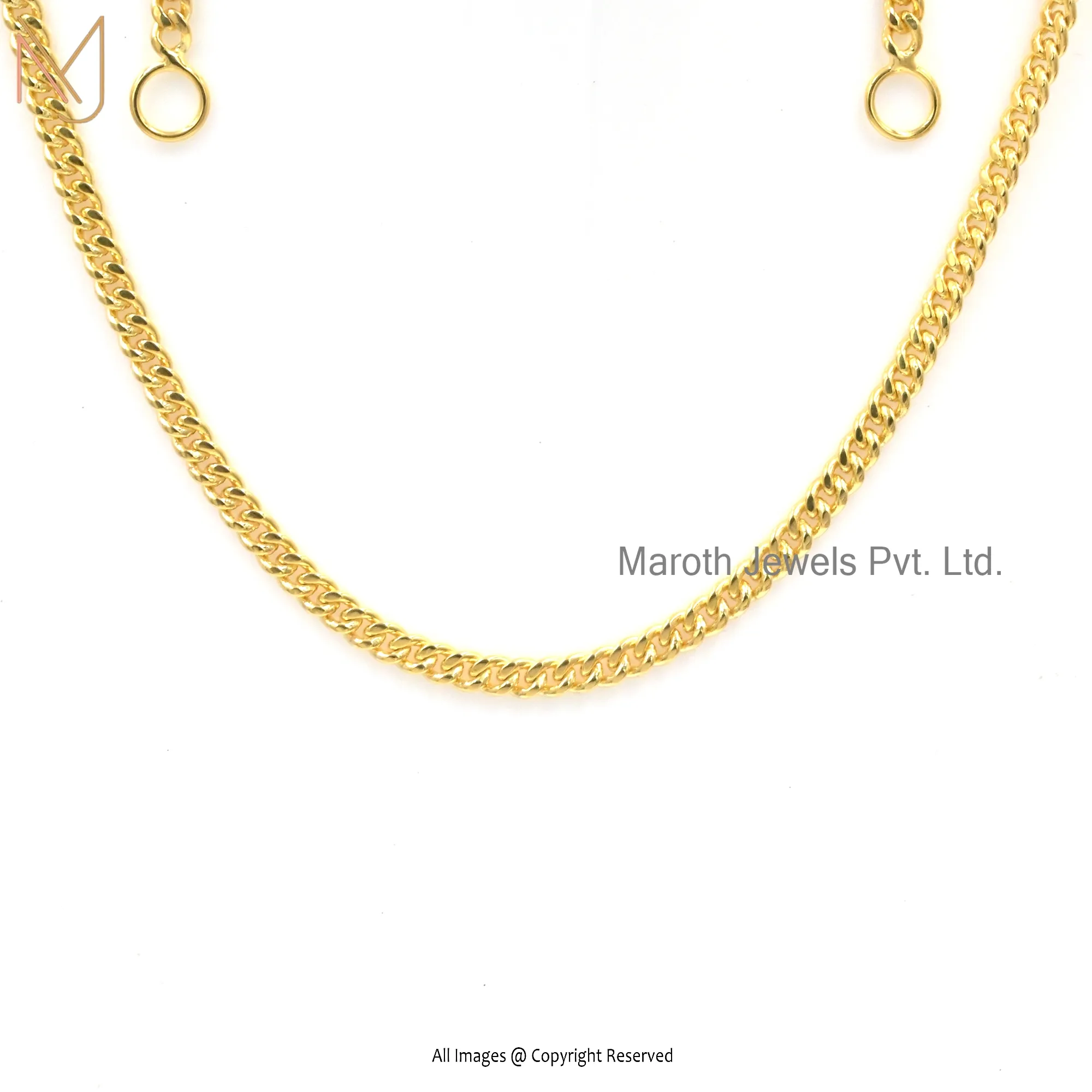 925 silver yellow gold plated link chain Manufacturer