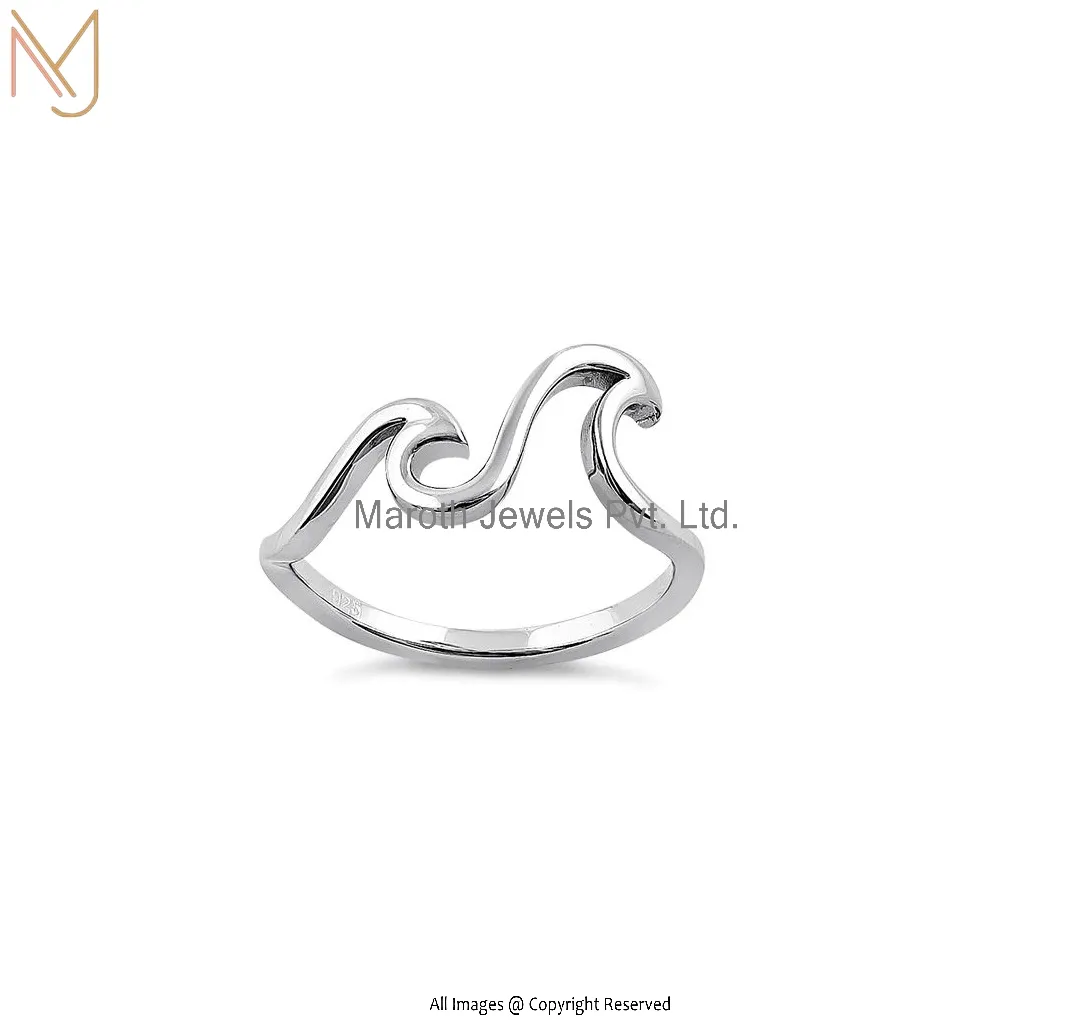 92.5 Sterling Silver Epic Waves Ring Manufacturer