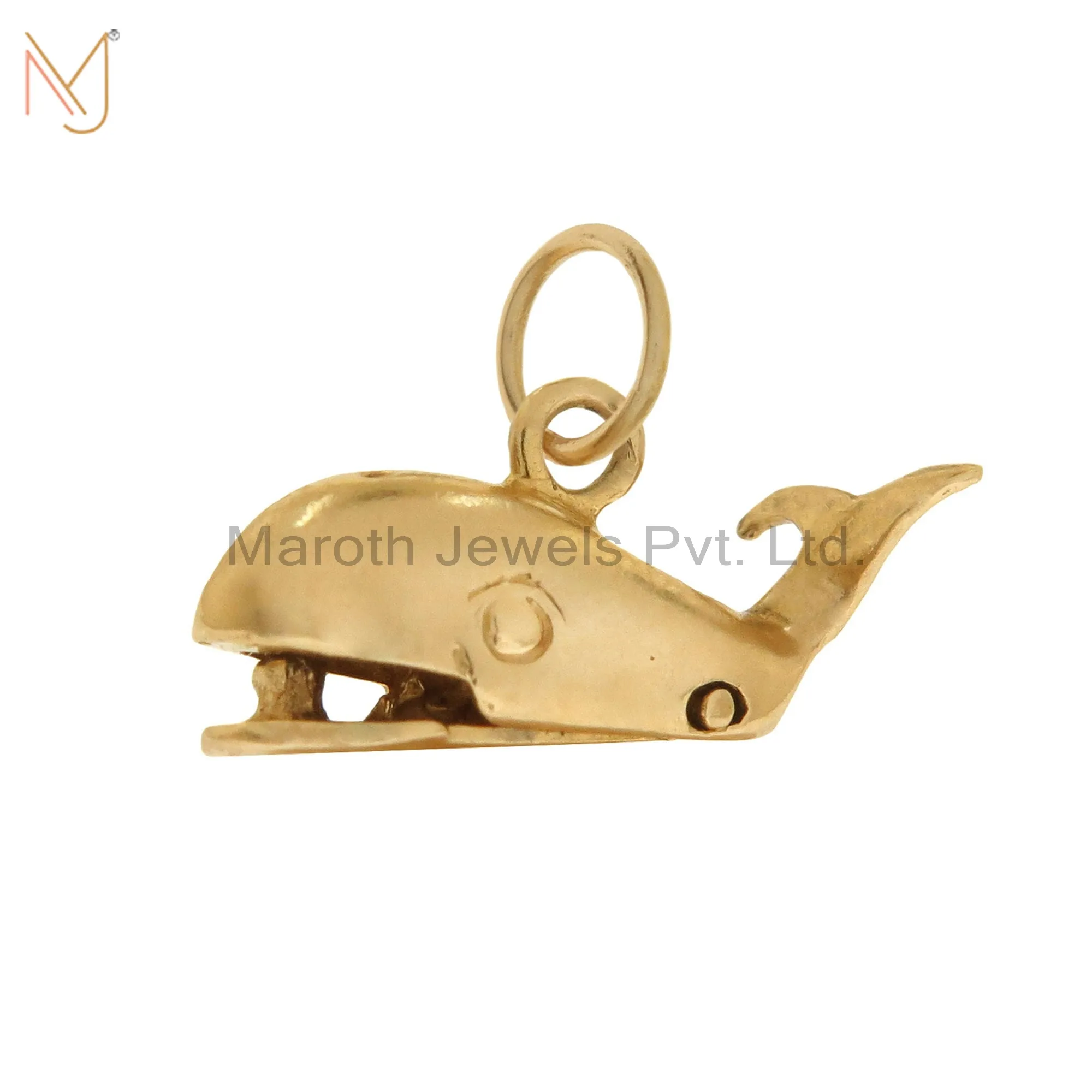 Wholesale 925 Silver Yellow Gold Plated And The Whale Charms Pendant Jewelry