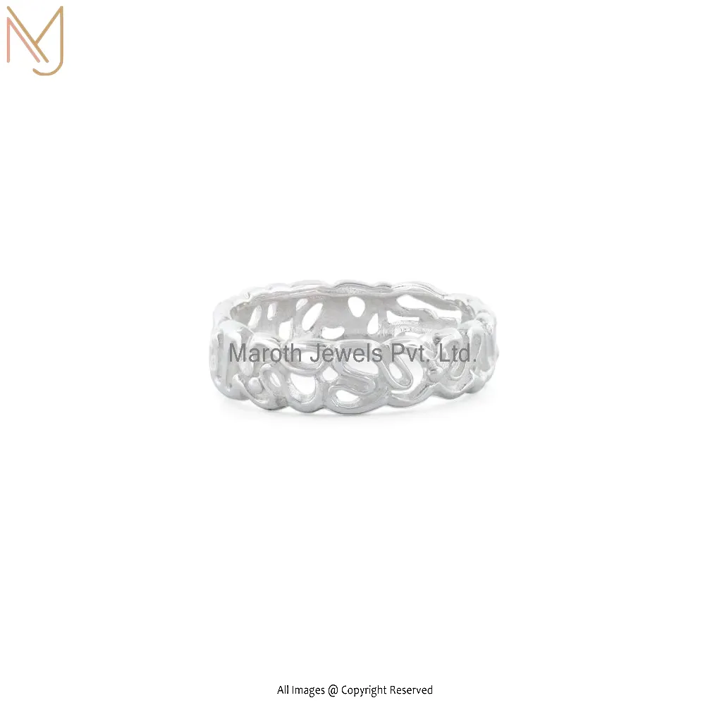 925 Sterling Silver Swirl Band Ring Manufacturer