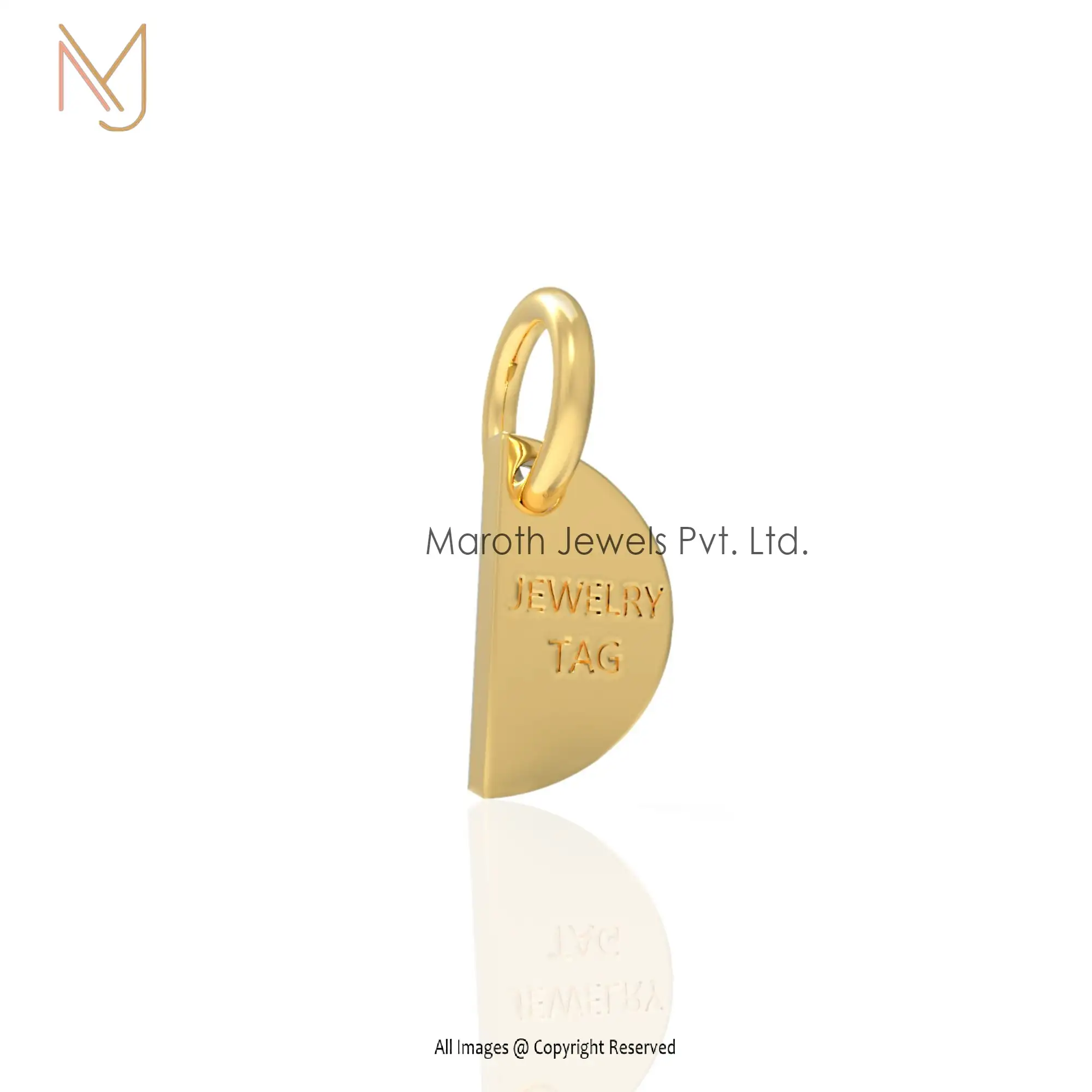 14k Yellow Gold TAG Pendant Jewelry Supplier