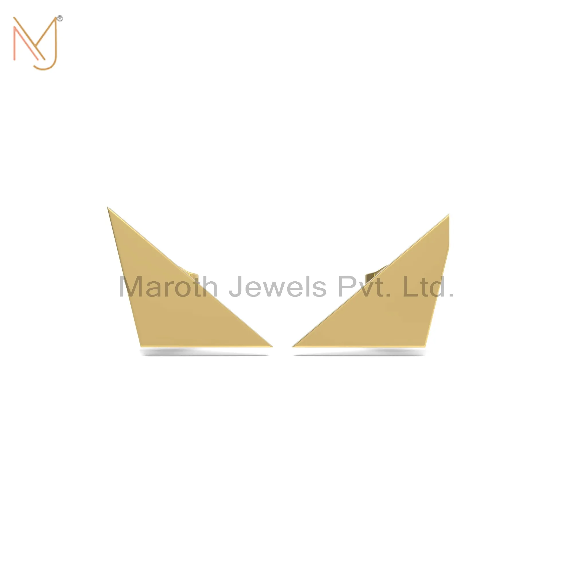 925 Silver Yellow Gold Plated Stud Earring Jewelry Manufacturer