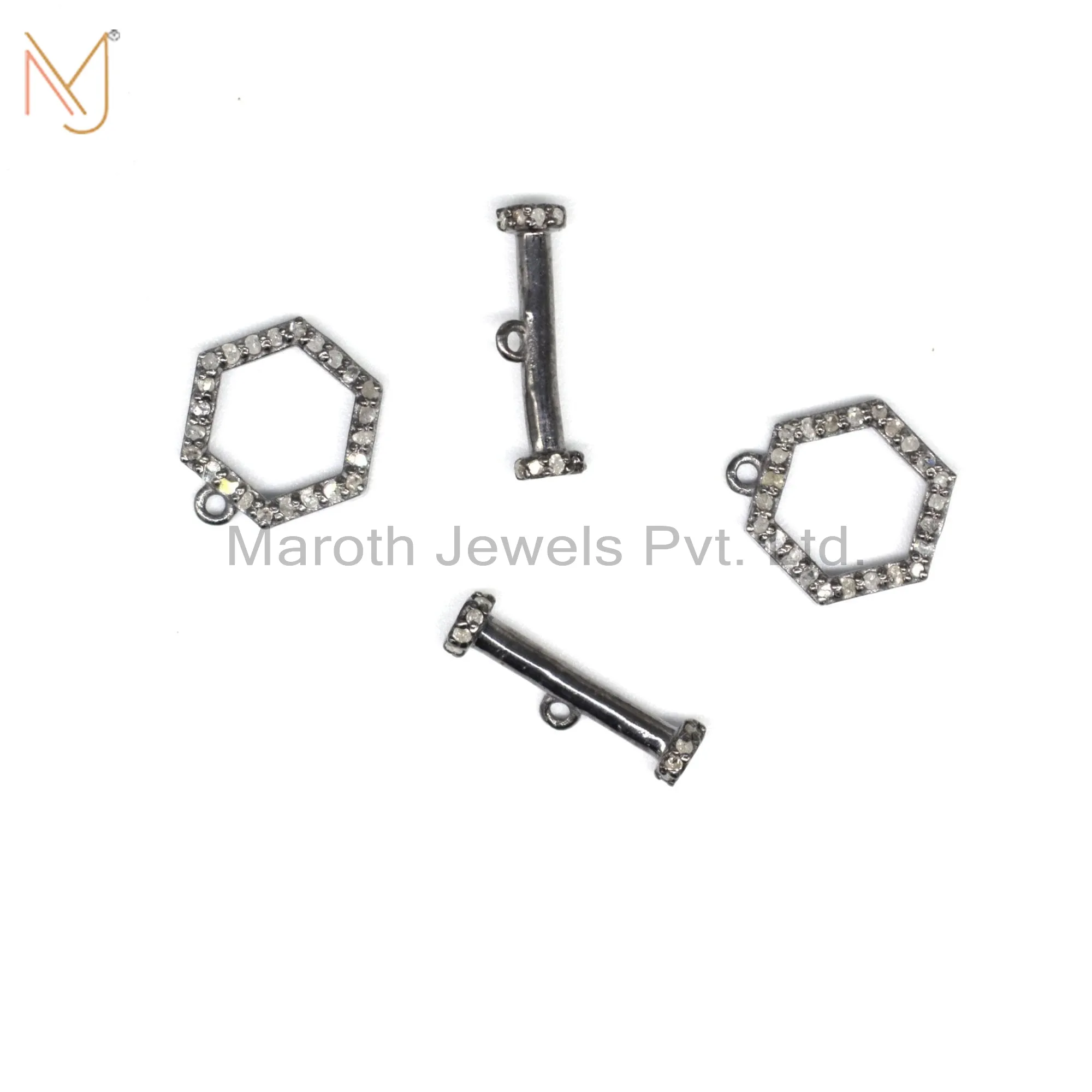 925 Silver Pave Diamond CHARM Findings Handmade Jewelry Manufacturer