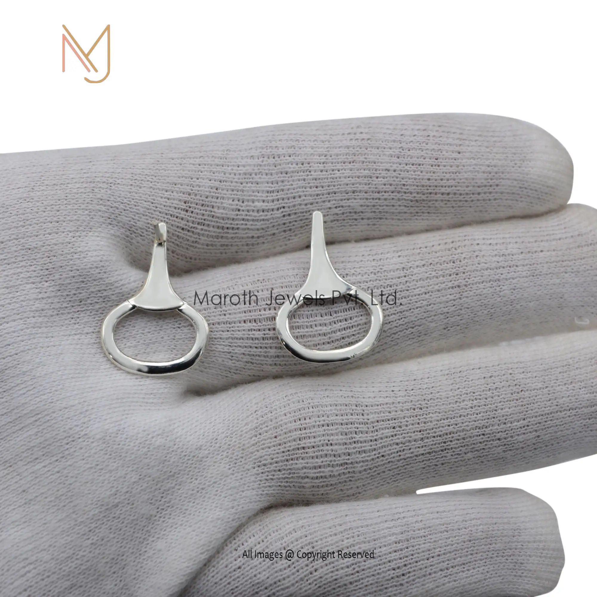 925 Silver White Gold Plated Designeer Earrings Jewelry Supplier