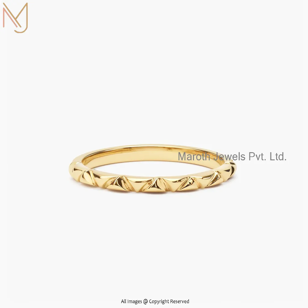 14K Yellow Gold Moissanite Designer Ring Manufacturer