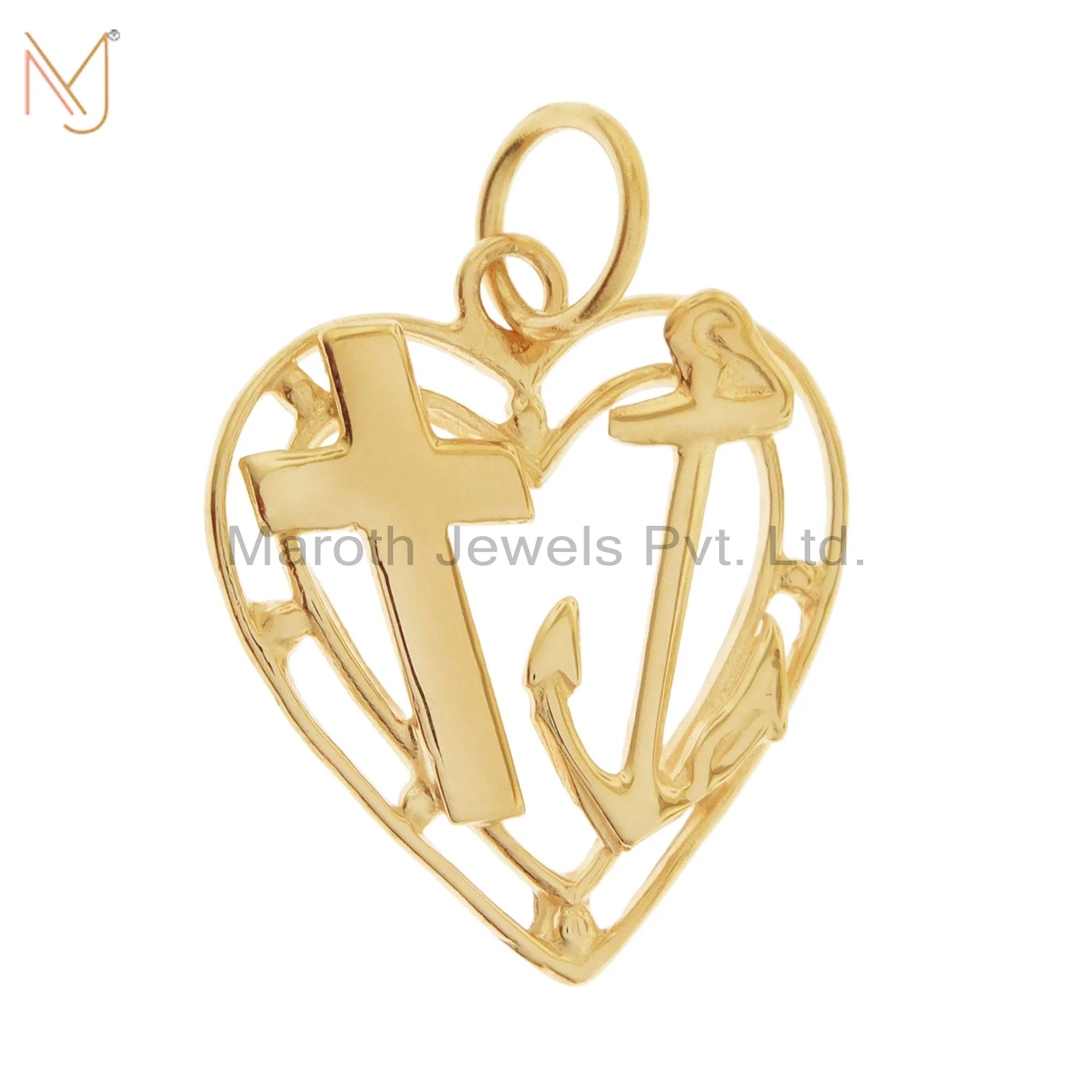 925 Silver Love Hope Charity Heart Charms Pendant Jewelry Manufacturer