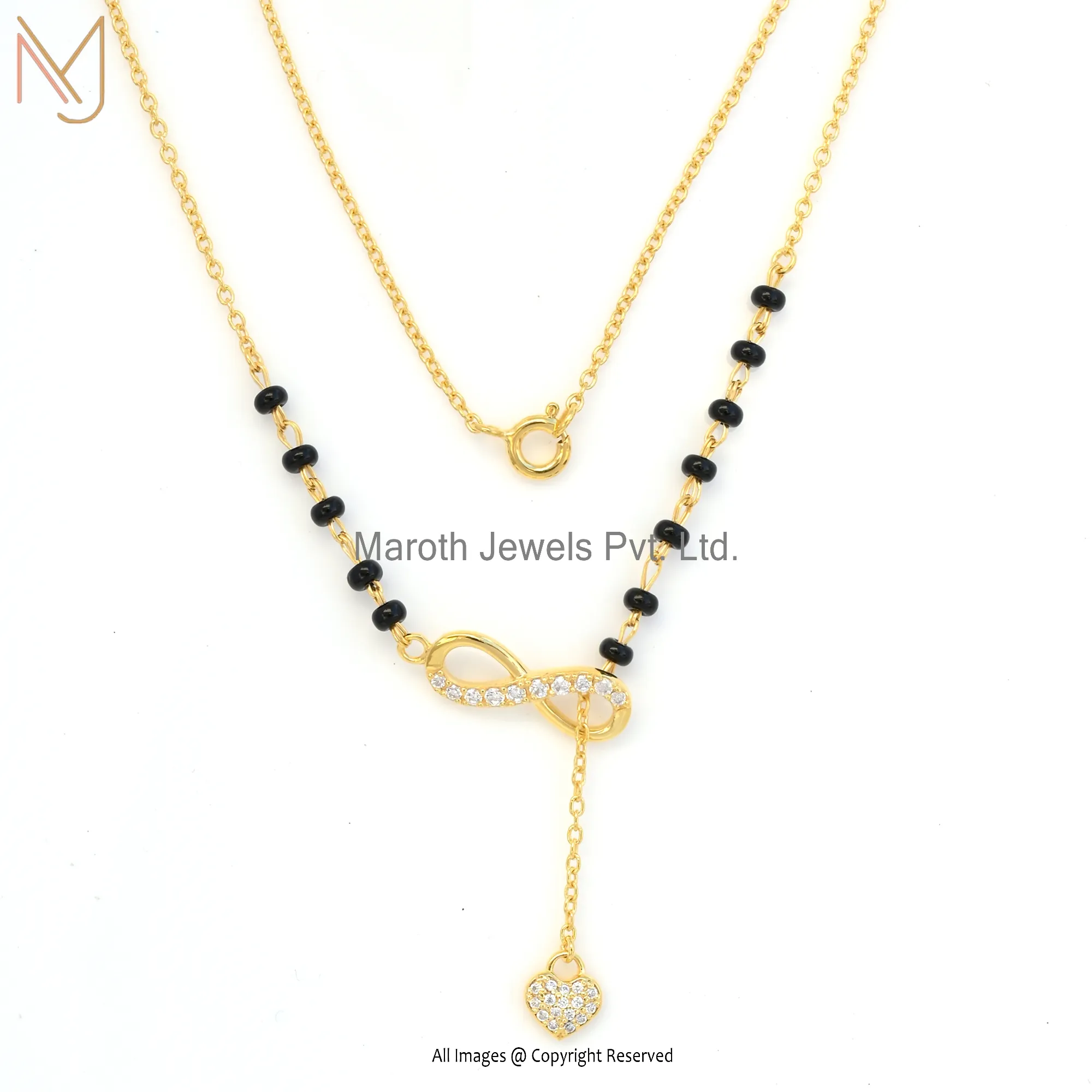 925 Silver Yellow Gold Plated Cubic Zircon Necklace Custom Jewelry