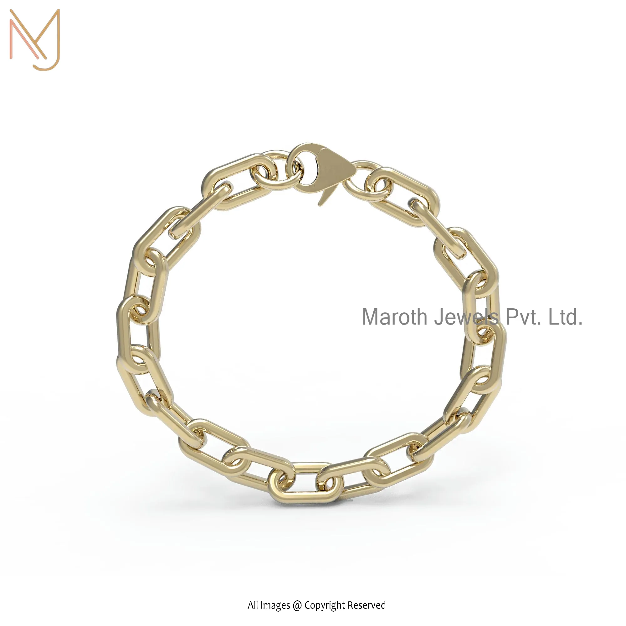 925 Silver Yellow Gold Plated Bracelet Designs Jewelry Manufacturer