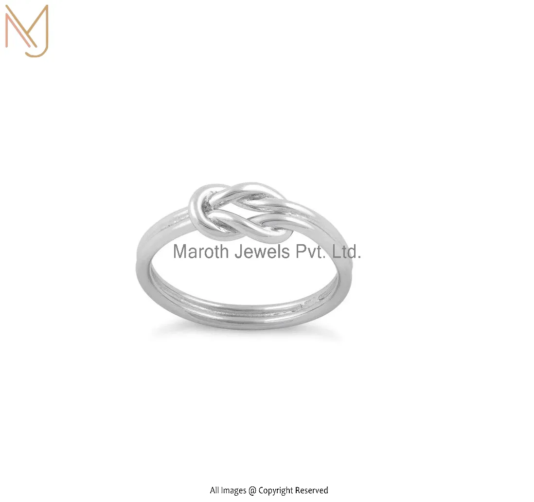 Private Label 92.5 Sterling Silver Reef Knot Ring