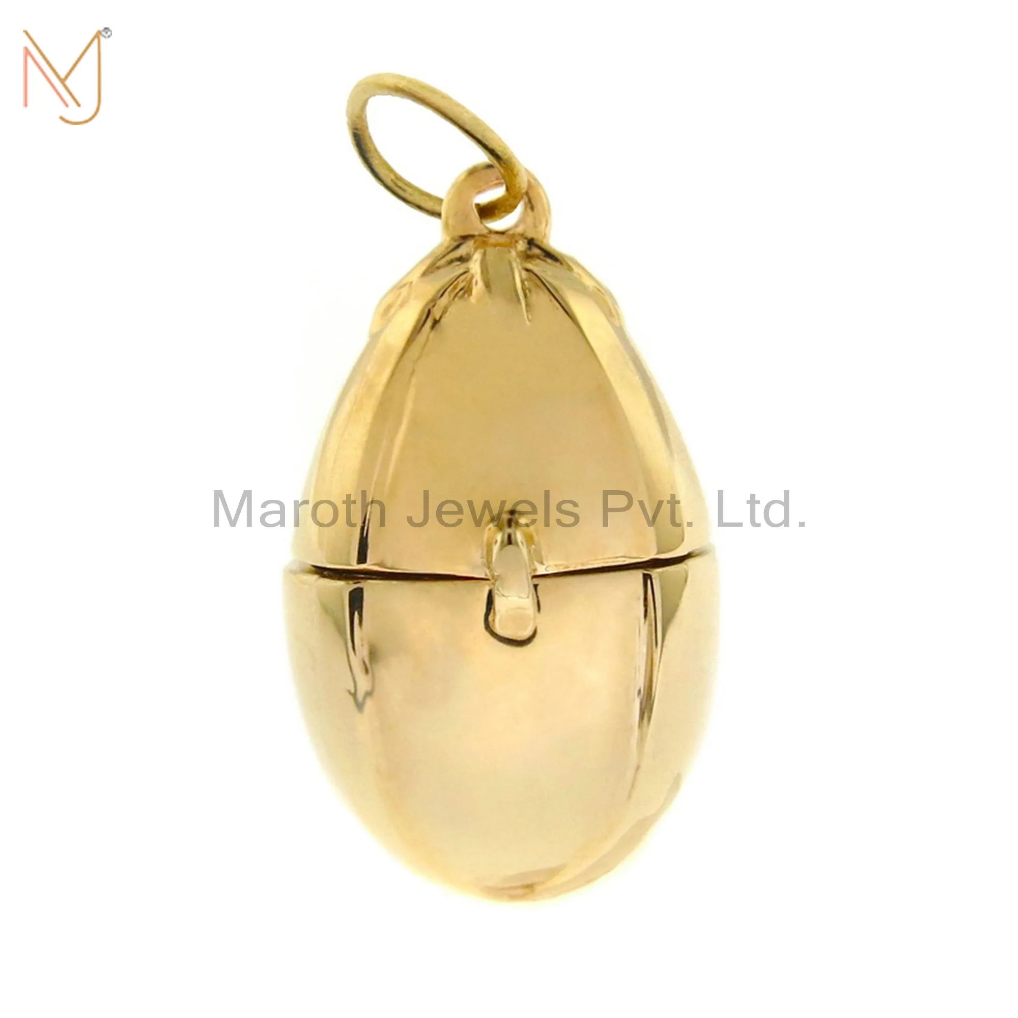 925 Silver Easter Egg Movable Charms Pendant Jewelry Manufacturer