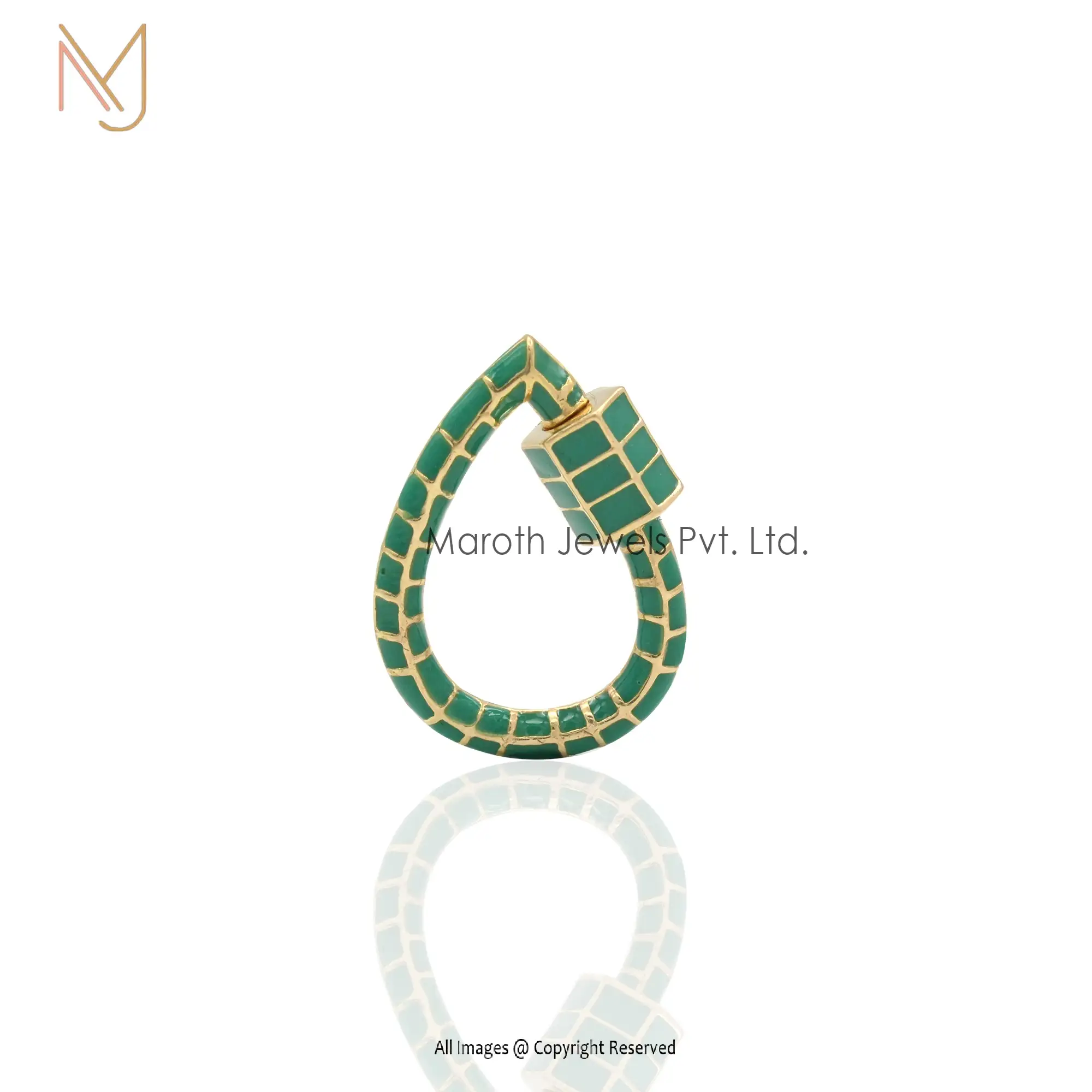 925 Silver Drop Enamel Carabiner Lock Manufacturer