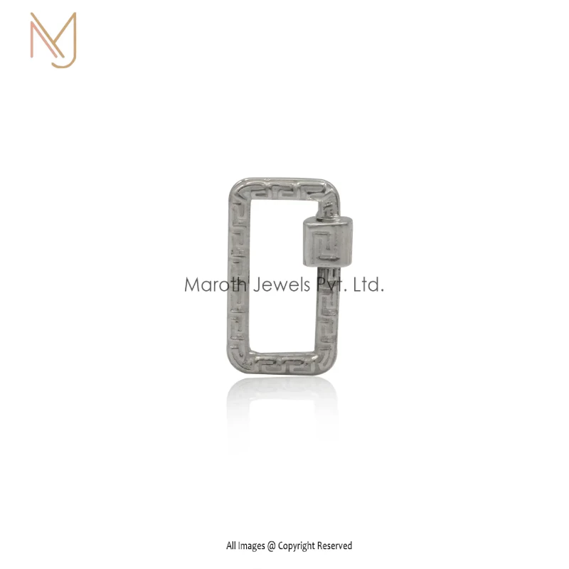 Private Label 925 Silver Engraved Carabiner Lock