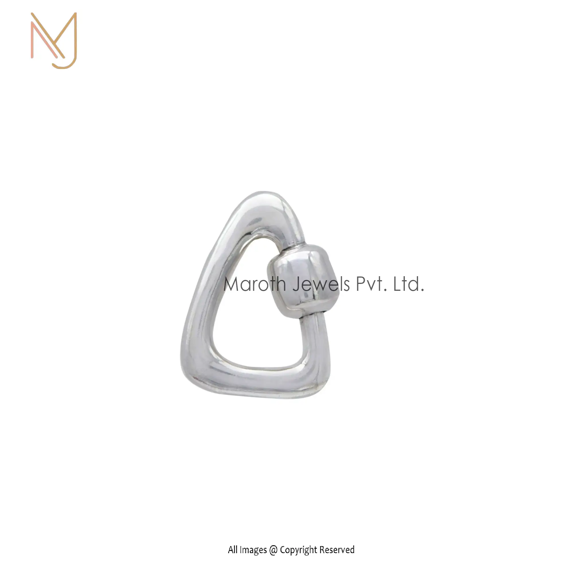 Wholesale 925 Silver Triangle Carabiner Lock